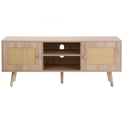 10FJTRTVO10A - 47"x16" Rattan TV Stand for 55" TVs, Stylish Storage Solution