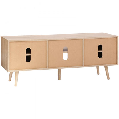 10FJTRTVO10A - 47"x16" Rattan TV Stand for 55" TVs, Stylish Storage Solution