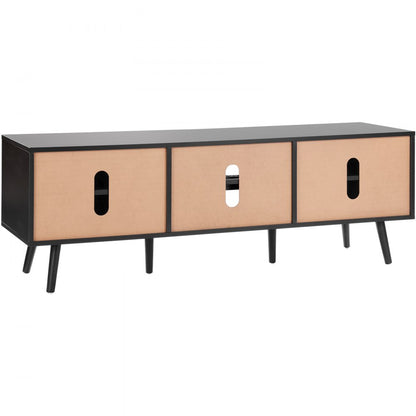 10FJTRTVO1BW - Stylish Rattan TV Stand for 65" TVs with USB Ports