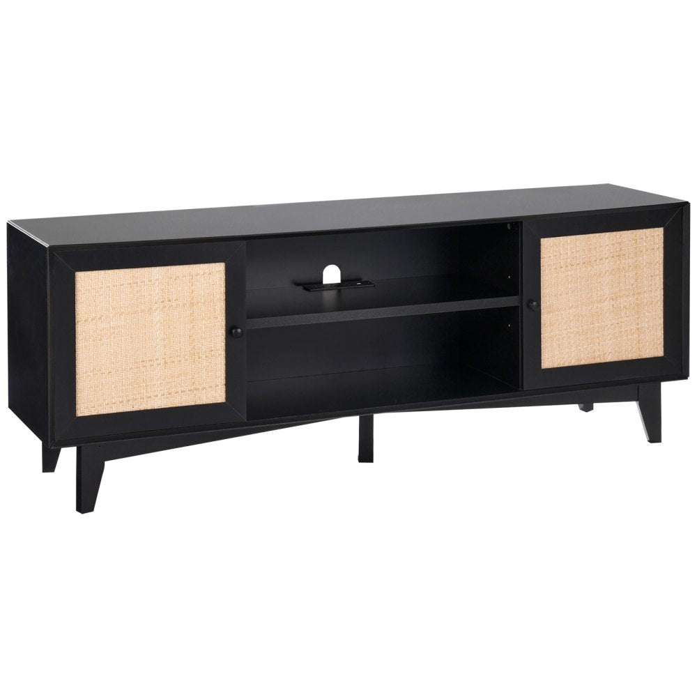 CSF-T24101-BLU - Modern Rattan TV Stand for Stylish Living Rooms