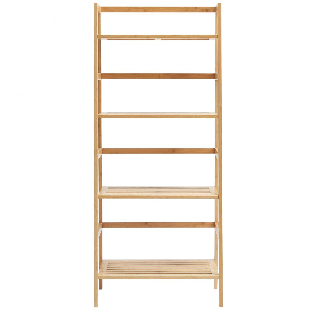 OPX-BNLS-4T-N - 4-Tier Bamboo Ladder Shelf for Home Organization