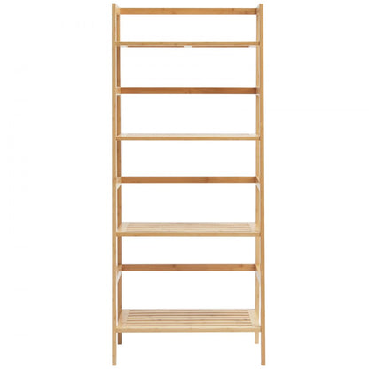 OPX-BNLS-4T-N - 4-Tier Bamboo Ladder Shelf for Home Organization