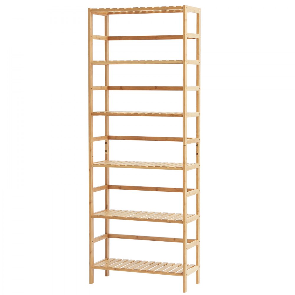 OPX-BSS-24IN-6T-N - 6-Tier Bamboo Shelf, 63.39"H, Holds 22 lbs Each Layer
