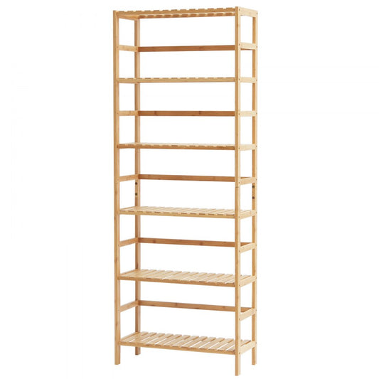 OPX-BSS-24IN-6T-N - 6-Tier Bamboo Shelf, 63.39"H, Holds 22 lbs Each Layer
