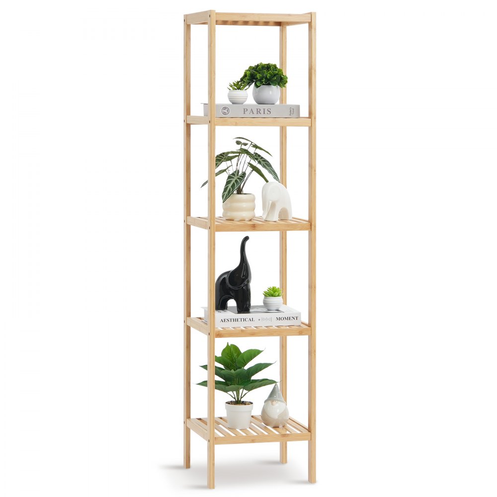 OPX-BCB55N - Bamboo 5-Tier Shelf for Organizing Spaces and Storing Essentials