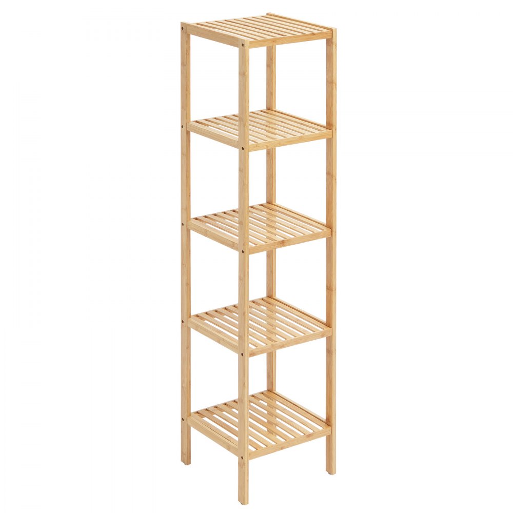 OPX-BCB55N - Bamboo 5-Tier Shelf for Organizing Spaces and Storing Essentials