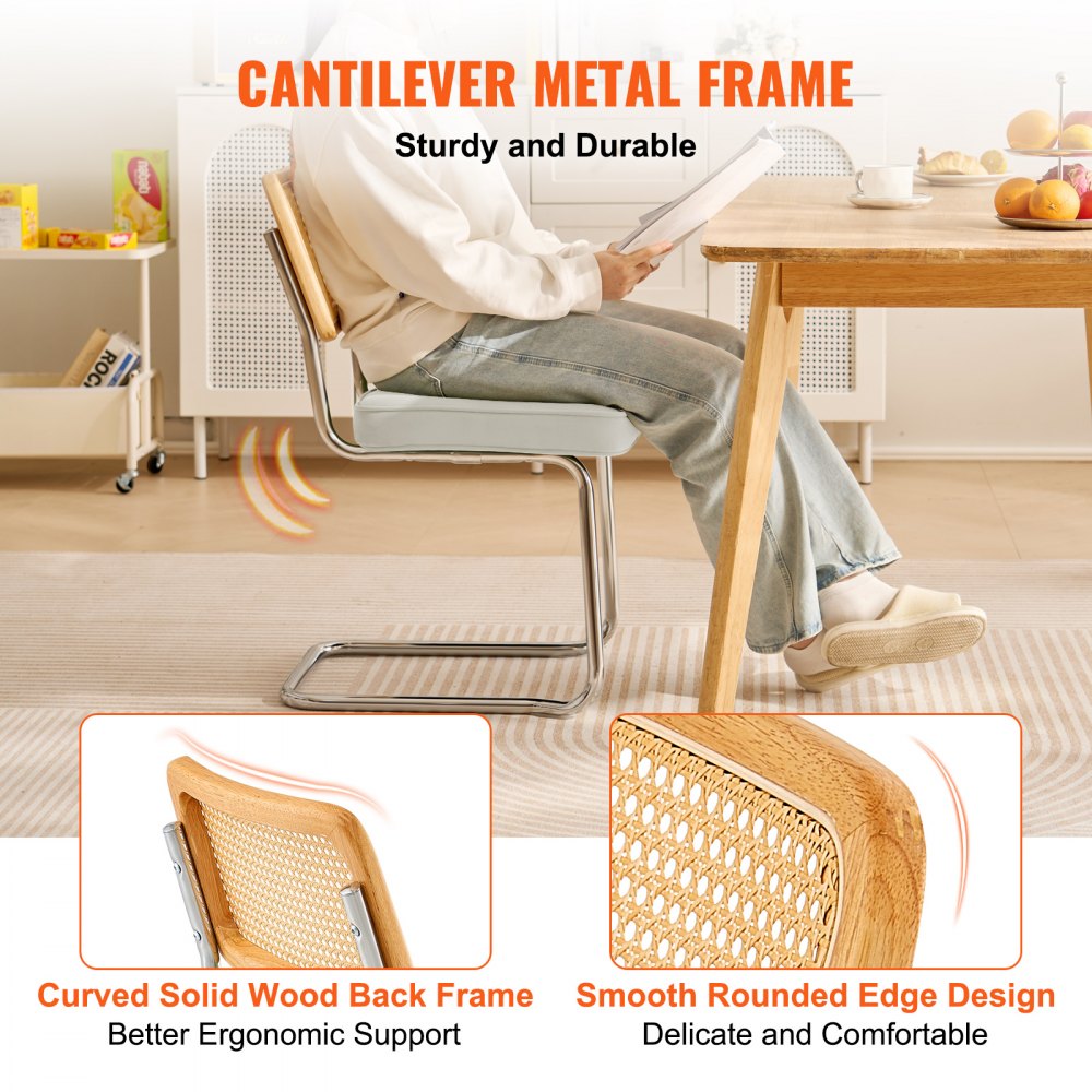 9832 - Set of 4 Stylish Rattan Chairs with Plush Velvet Cushions