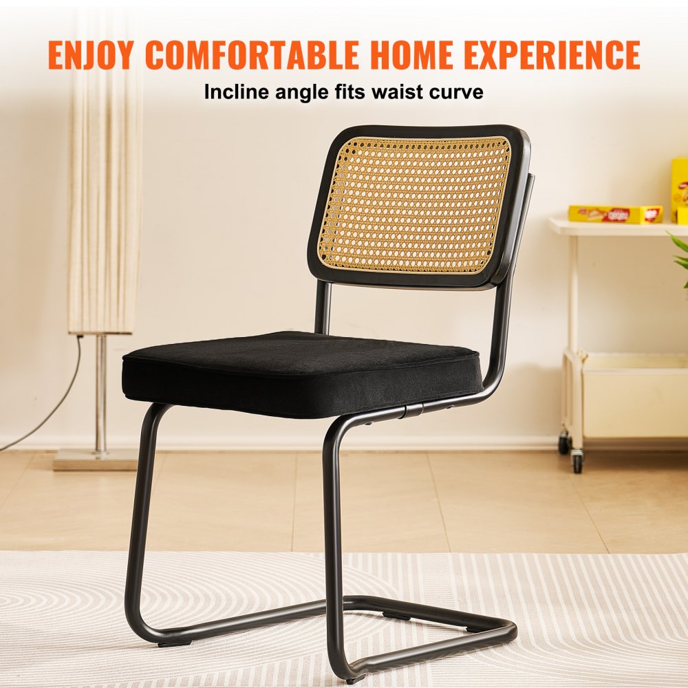 9832 - Stylish Set of 4 PE Rattan Dining Chairs with Cushions