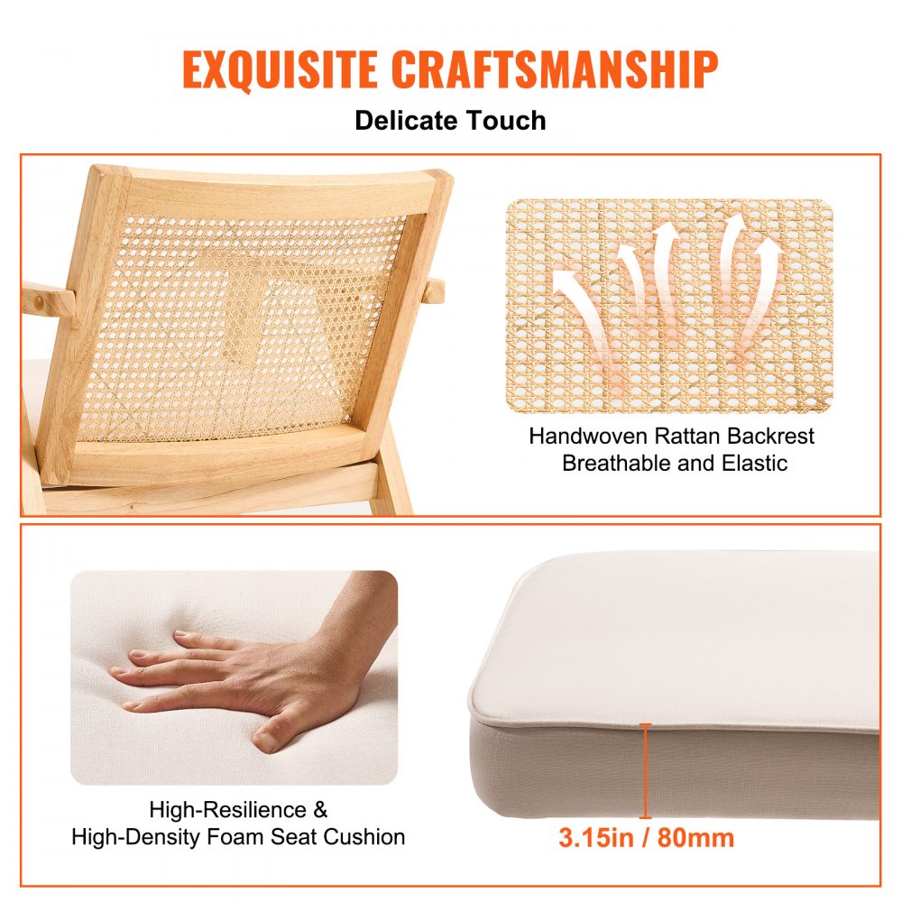 1479 - Plush Velvet Rattan Chair for Modern Living Spaces