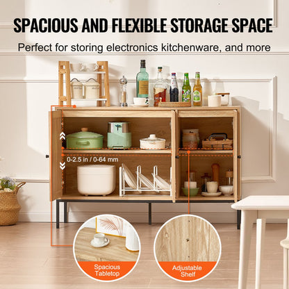 HYBG-SMBTG-010 - Vintage-Style Rattan Cabinet with Adjustable Shelves