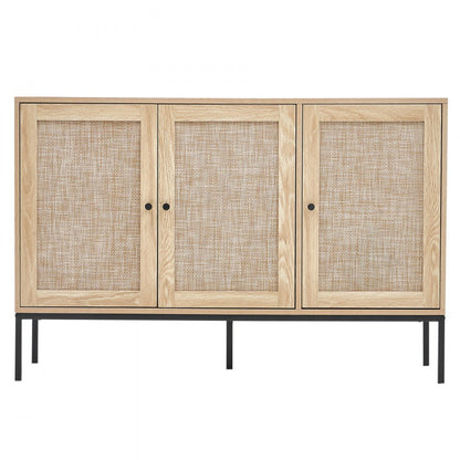 HYBG-SMBTG-010 - Vintage-Style Rattan Cabinet with Adjustable Shelves