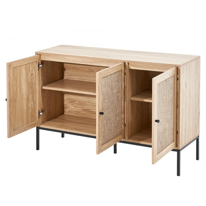 HYBG-SMBTG-010 - Vintage-Style Rattan Cabinet with Adjustable Shelves