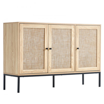 HYBG-SMBTG-010 - Vintage-Style Rattan Cabinet with Adjustable Shelves