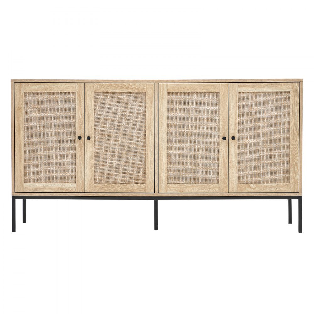 HYBG-SMBTG-011 - Vintage Modern Rattan Cabinet with Adjustable Shelves, 59"