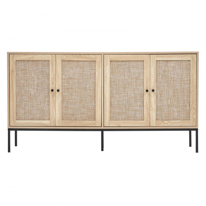 HYBG-SMBTG-011 - Vintage Modern Rattan Cabinet with Adjustable Shelves, 59"