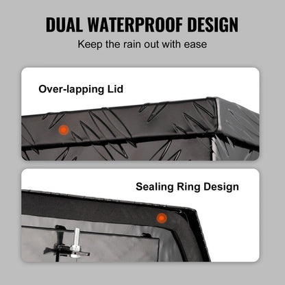 JL-TB09-4 - Heavy Duty Aluminum Trailer Tongue Box with Lock & Weatherproof Seal