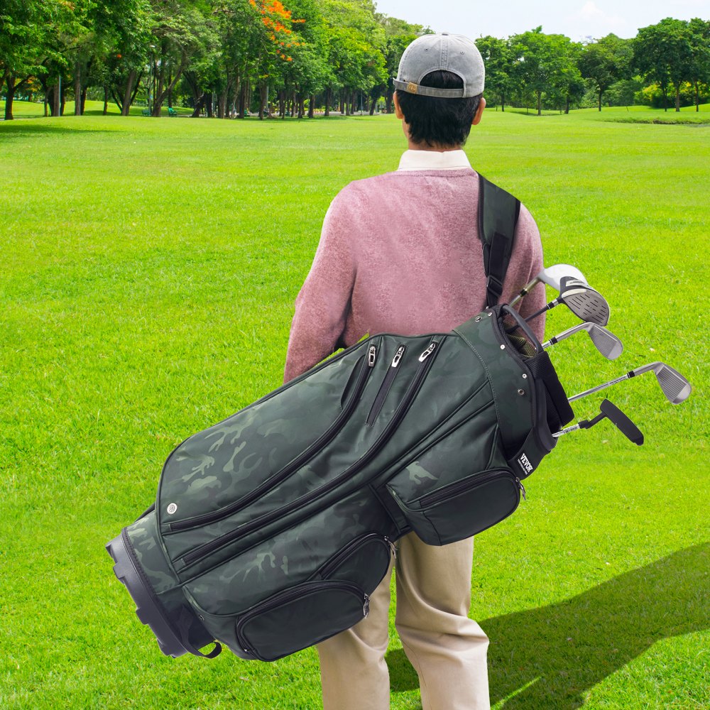 LS-10123 - Lightweight 14-Compartment Golf Bag with Waterproof Design