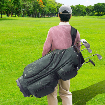 LS-10123 - Lightweight 14-Compartment Golf Bag with Waterproof Design