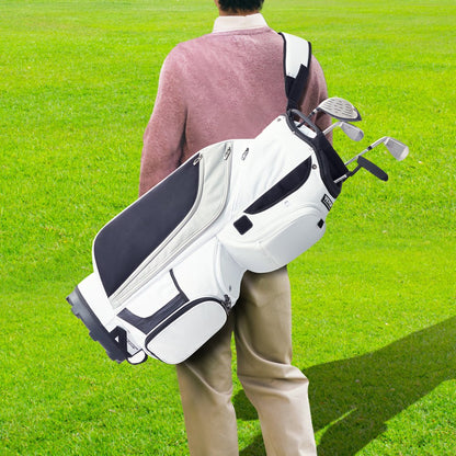 LS-10124 - Lightweight 14-Way Golf Bag with 13 Pockets & Durable Nylon