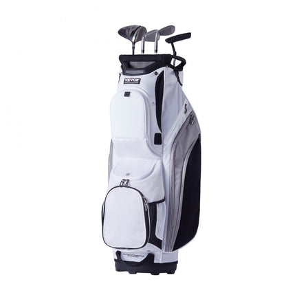 LS-10124 - Lightweight 14-Way Golf Bag with 13 Pockets & Durable Nylon