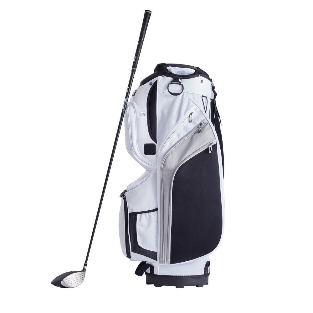 LS-10124 - Lightweight 14-Way Golf Bag with 13 Pockets & Durable Nylon