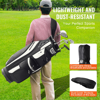 LS-92104 - 14-Way Organizer Golf Bag with 13 Pockets and Dust Cover