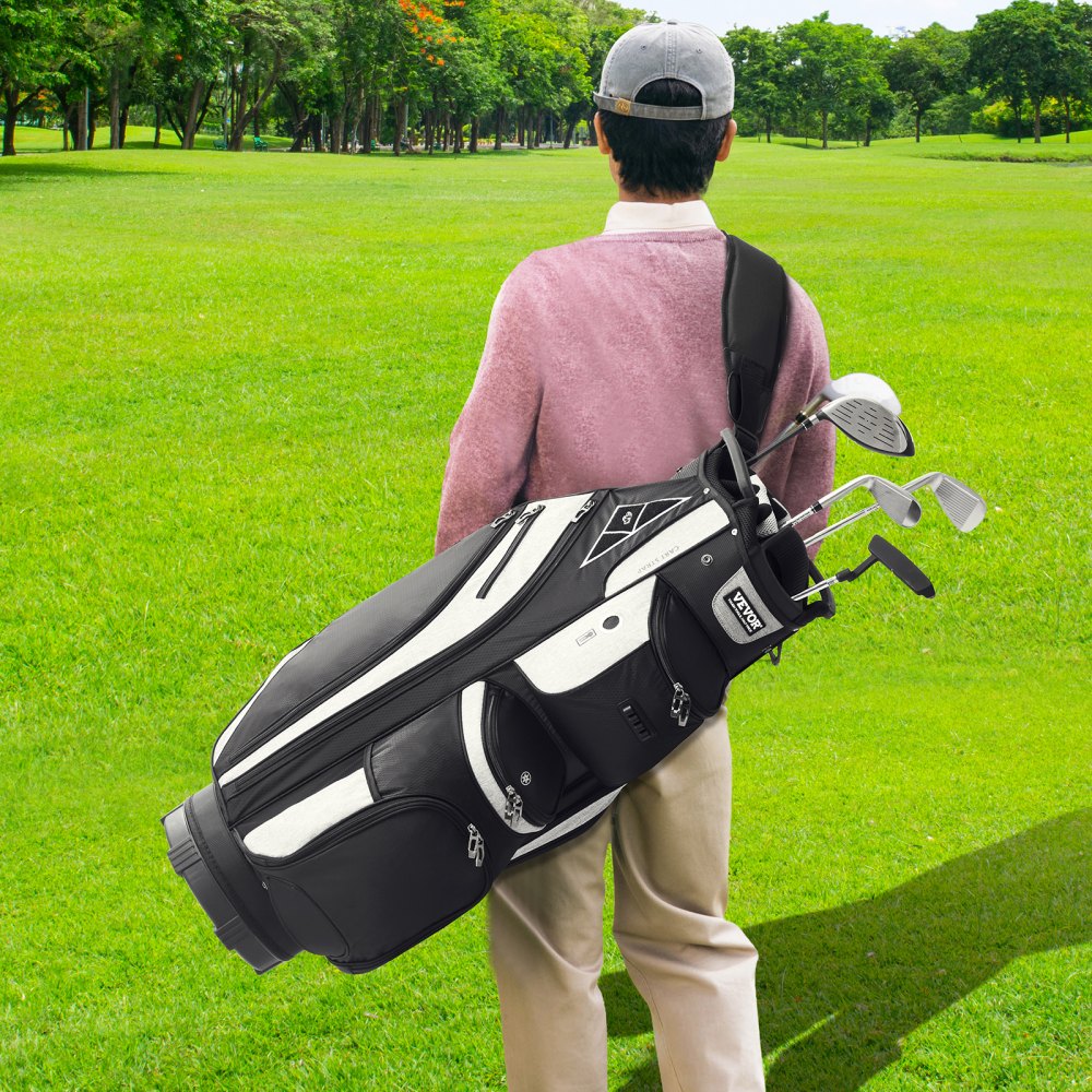 LS-92104 - 14-Way Organizer Golf Bag with 13 Pockets and Dust Cover