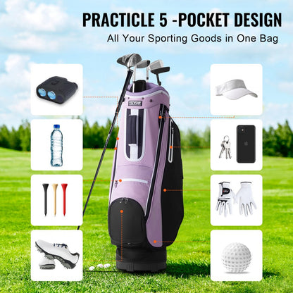 LS-95218 - VEVOR 14-Way Golf Cart Bag, Lightweight 4.85 lbs, Stylish Design