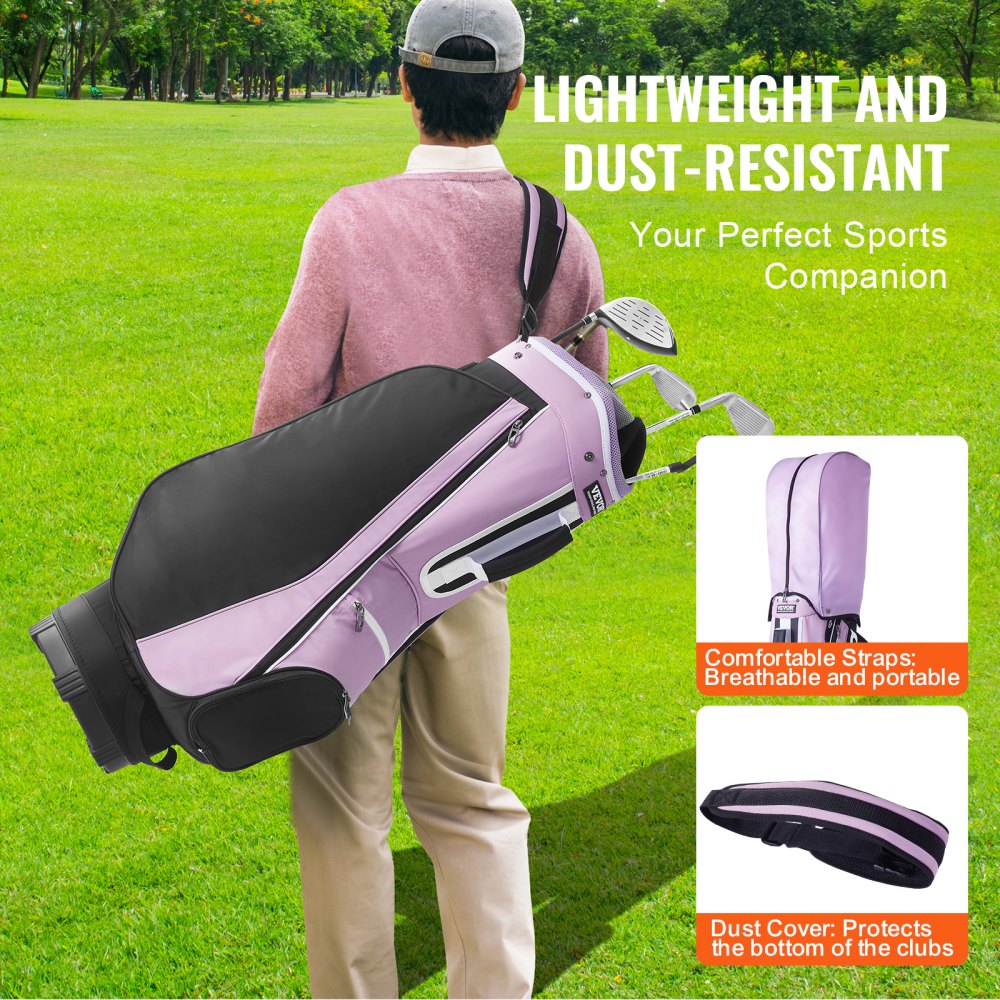 LS-95218 - VEVOR 14-Way Golf Cart Bag, Lightweight 4.85 lbs, Stylish Design