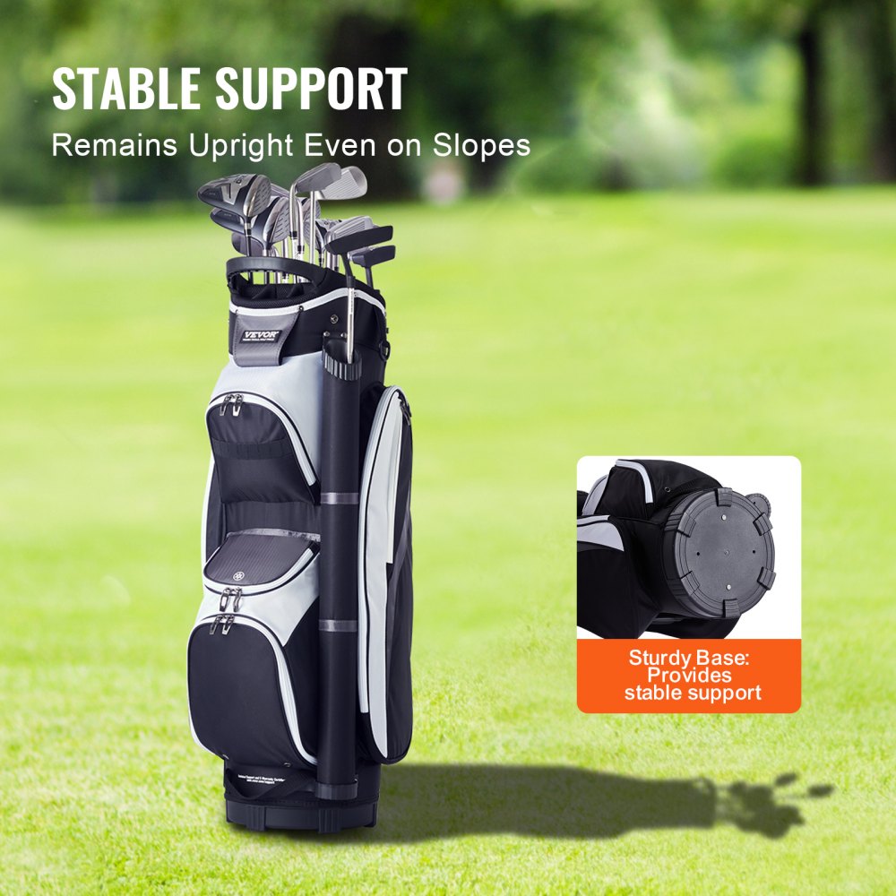 LS-92165 - Durable Nylon Golf Bag with 14-Way Top Organizer and 7 Pockets