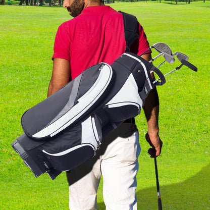 LS-92165 - Durable Nylon Golf Bag with 14-Way Top Organizer and 7 Pockets
