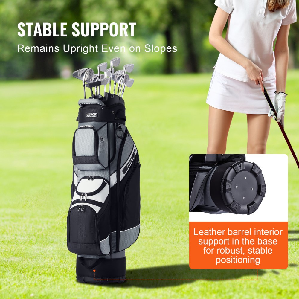LS-10122 - 14-Way Organizer Golf Cart Bag with 13 Pockets and Handles