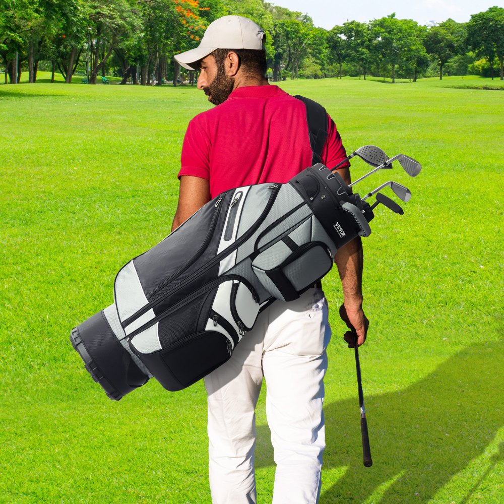 LS-10122 - 14-Way Organizer Golf Cart Bag with 13 Pockets and Handles