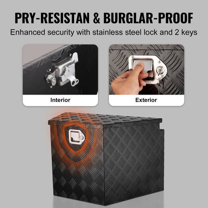 JL-TB09-4 - Durable Aluminum Tool Chest for Trailer Tongue Storage