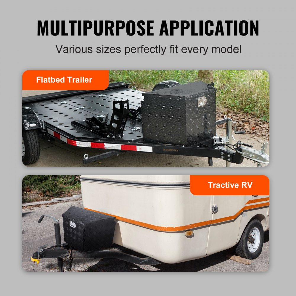 JL-TB09-4 - Durable Aluminum Tool Chest for Trailer Tongue Storage