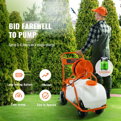 010281078556 - 15 Gallon Battery-Powered Lawn Sprayer with Adjustable Nozzles
