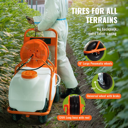 010281078556 - 15 Gallon Battery-Powered Lawn Sprayer with Adjustable Nozzles