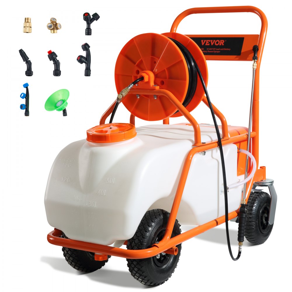 010281078556 - 15 Gallon Battery-Powered Lawn Sprayer with Adjustable Nozzles