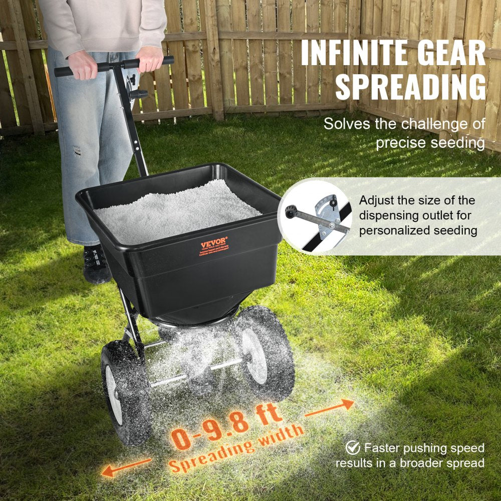 GT1505B - 100 LB Walk-Behind Broadcast Spreader with 56L Hopper