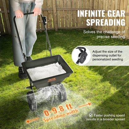 GT2014 - 25 LB Walk-Behind Spreader with 15L Hopper and 8" Wheels