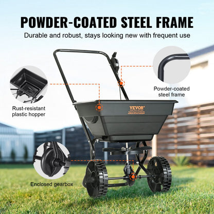 GT2014 - 25 LB Walk-Behind Spreader with 15L Hopper and 8" Wheels