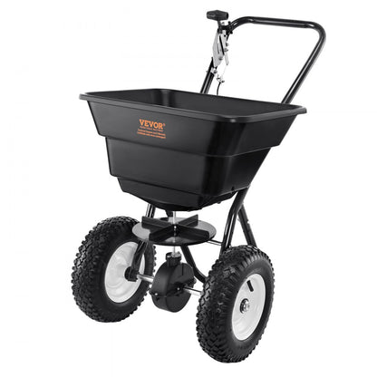 GT1504B - 80 LB Walk-Behind Spreader with 12" Wheels for Easy Lawn Care