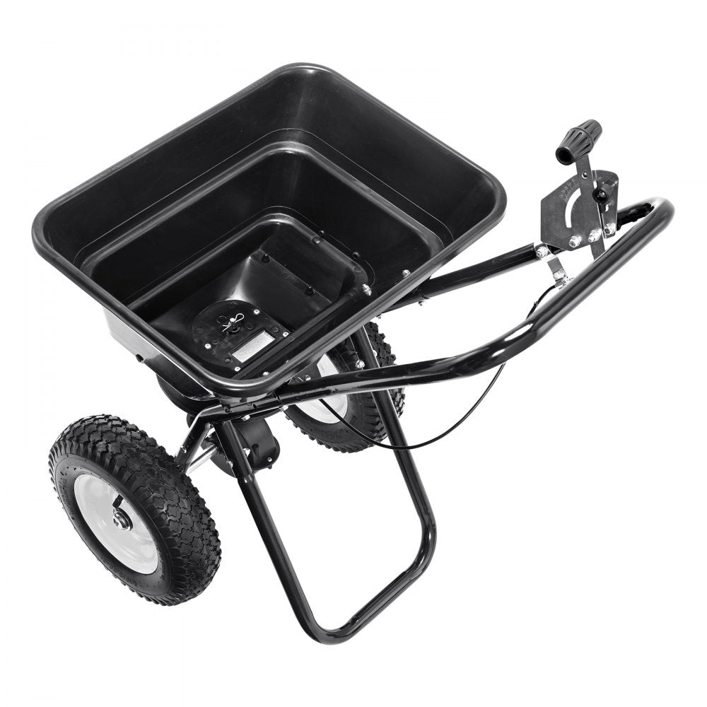 GT1504B - 80 LB Walk-Behind Spreader with 12" Wheels for Easy Lawn Care