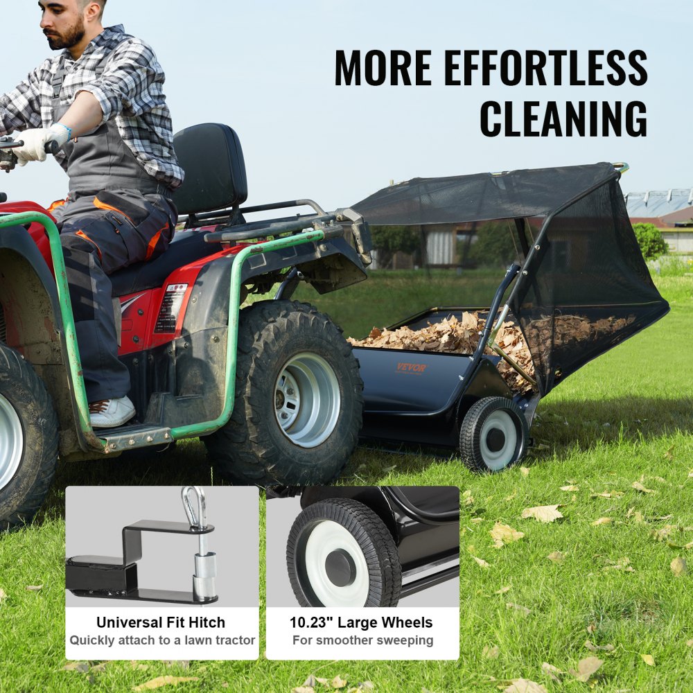 GT1113 - 50" Tow-Behind Lawn Sweeper with 26 Cu. Ft. Bag