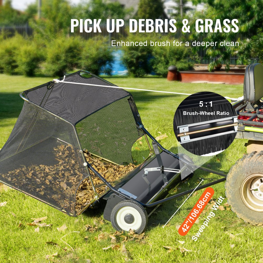 TC5001B - 42" Adjustable Lawn Sweeper for ATVs and Tractors