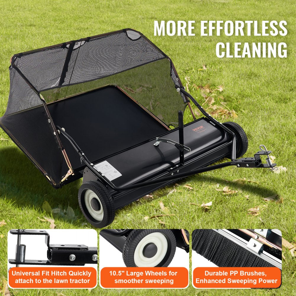 TC5001D - 52" Adjustable Tow-Behind Lawn Sweeper with 26 cu.ft. Bag