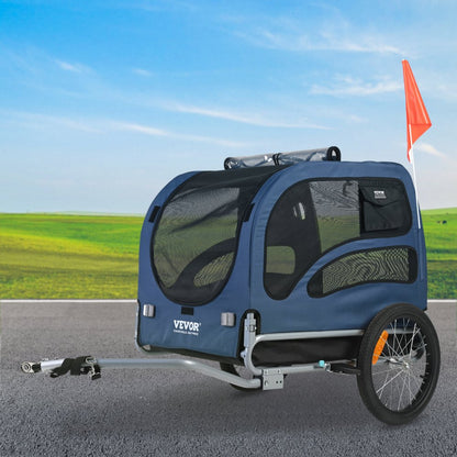 DT815 - VEVOR 31.9" Dog Bike Trailer, Supports Pets Up to 100 lbs