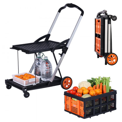 JY-FC2 - Versatile Collapsible Cart for 198 lbs, Includes Storage Crate