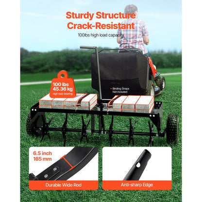 N1011 - 40-Inch Tow Behind Aerator for Healthy Grass and Soil