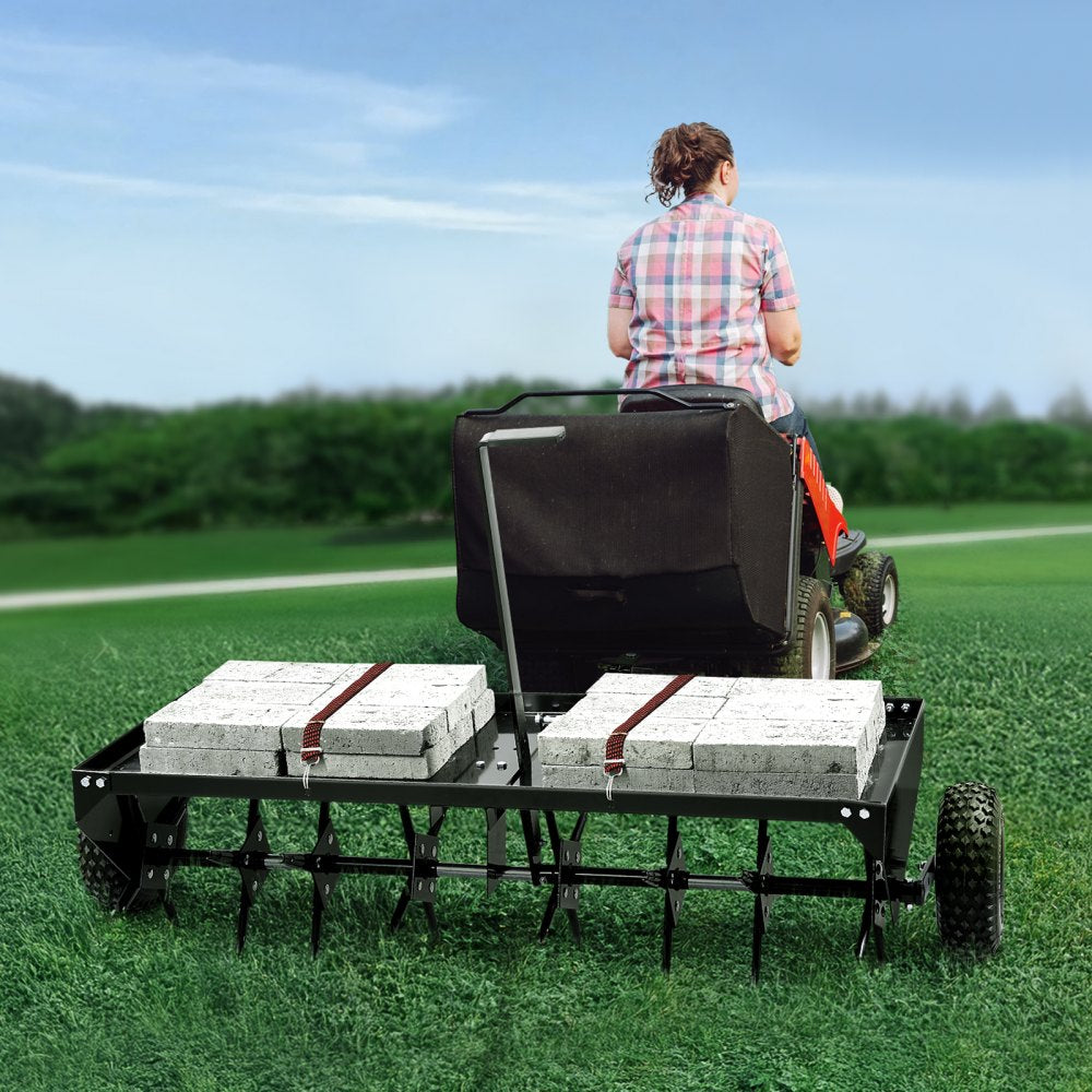 N1012 - 48-Inch Tow Behind Aerator for Lush Lawns and Enhanced Soil
